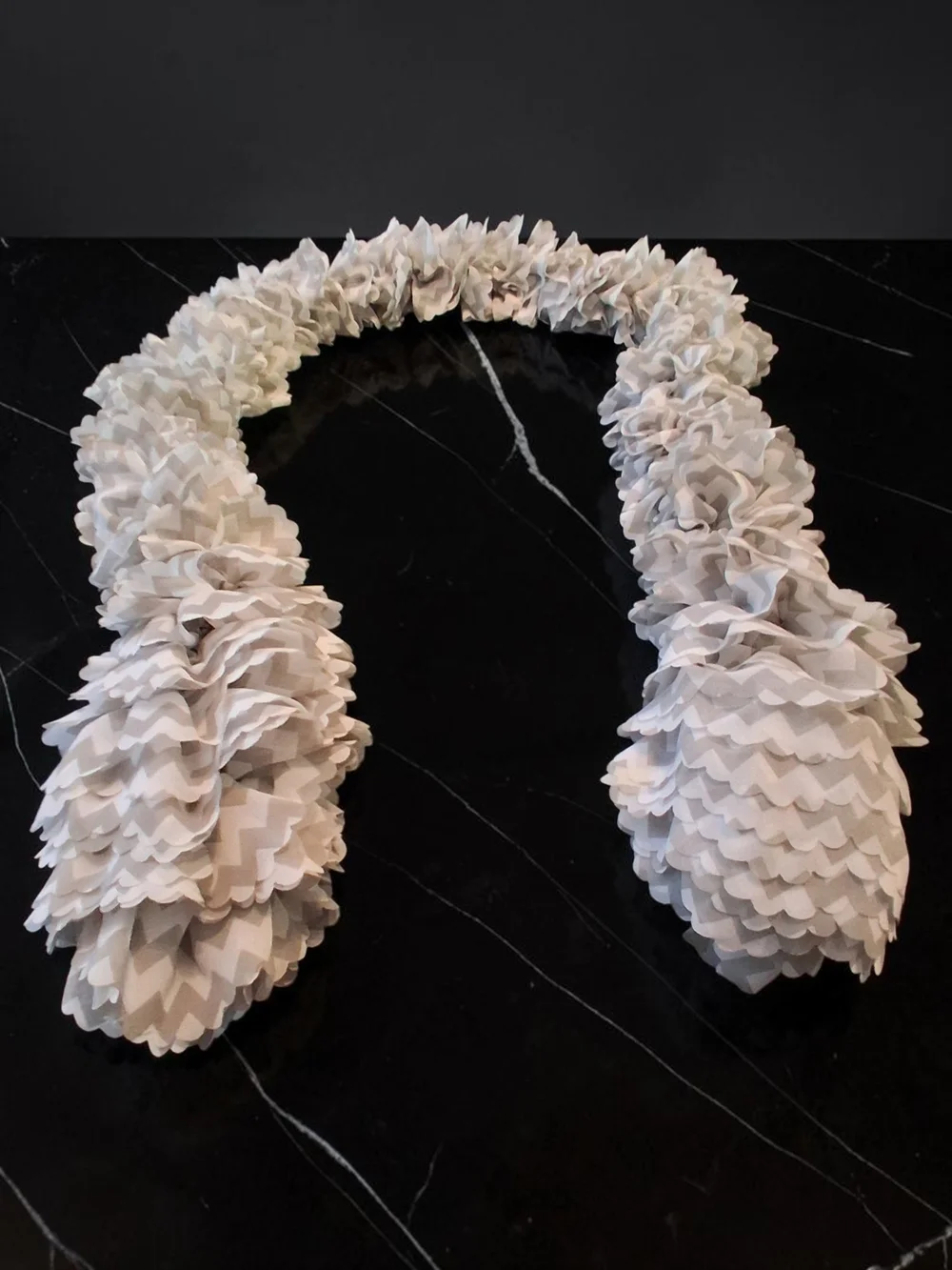 Womens White And Grey Scarf Business Casual Work Cute Trendy Womens chevron
